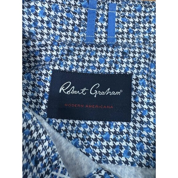 Robert Graham Dervin Long Sleeve Button Down Woven Shirt Blue Mens XL - Picture 5 of 9